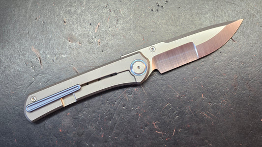 Maxace Peregrine II Folding Knife Sandblast Titanium Handle M390