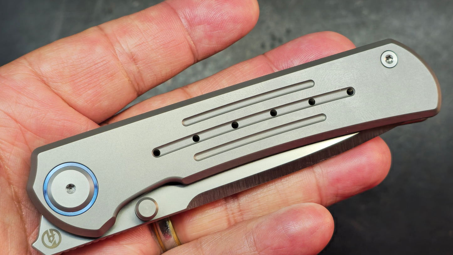 Maxace Peregrine II Folding Knife Sandblast Titanium Handle M390