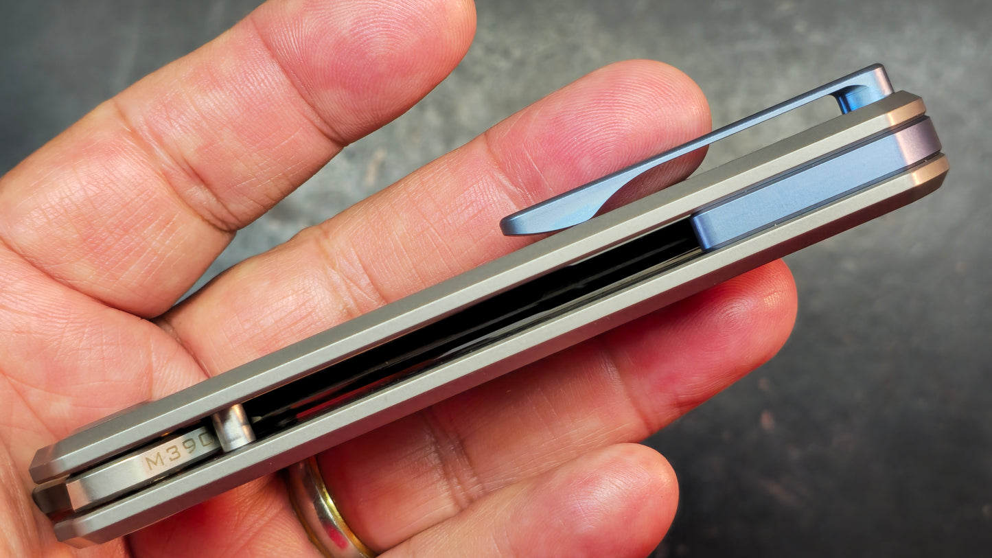 Maxace Peregrine II Folding Knife Sandblast Titanium Handle M390