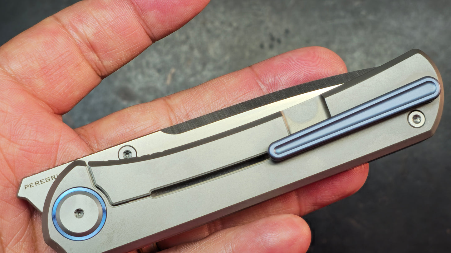Maxace Peregrine II Folding Knife Sandblast Titanium Handle M390