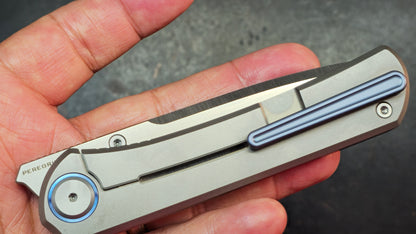 Maxace Peregrine II Folding Knife Sandblast Titanium Handle M390