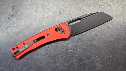 Defcon TD023RD Red Aluminum Handle 14C28N Reverse Tanto