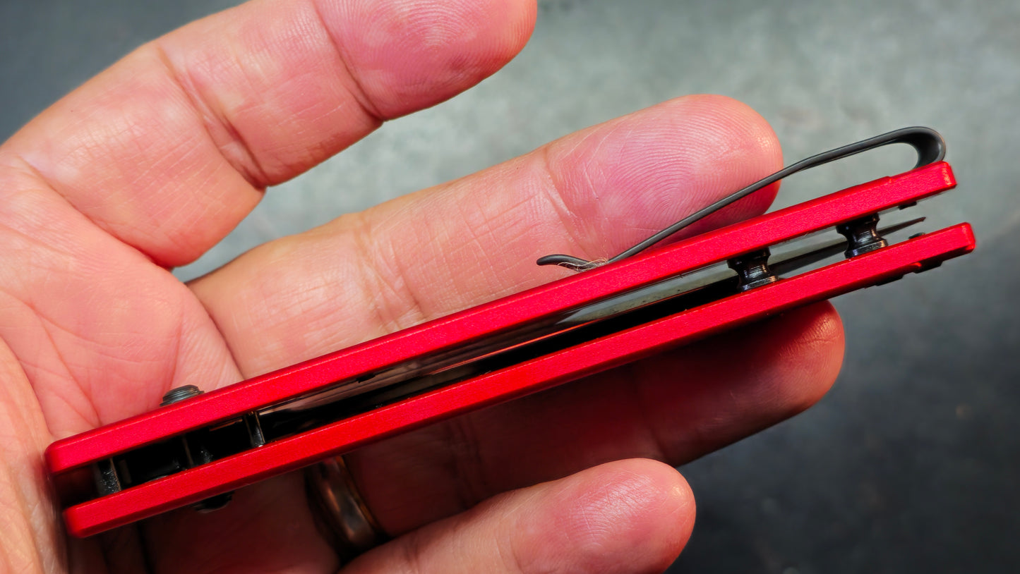 Defcon TD023RD Red Aluminum Handle 14C28N Reverse Tanto