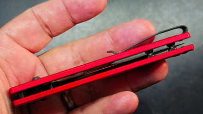 Defcon TD023RD Red Aluminum Handle 14C28N Reverse Tanto