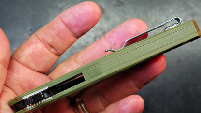 Artisan Cutlery Interceptor Green G10 Handle Black D2