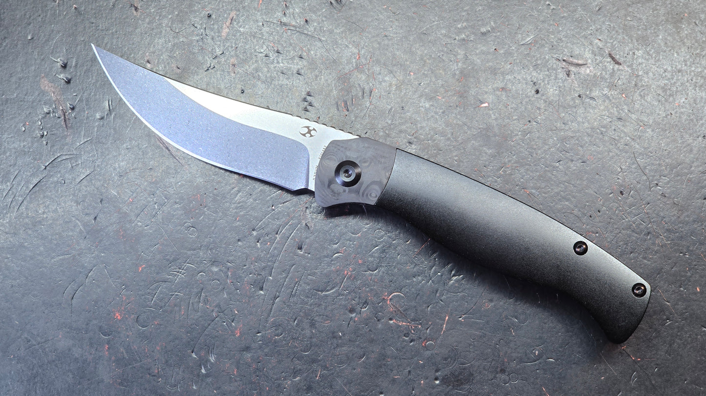 KANSEPT Mujir Ti / CF Handle CPM-S35VN Blade Dirk Pinkerton Design