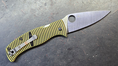 Spyderco Caribbean G-10 Handle LC200N Blade