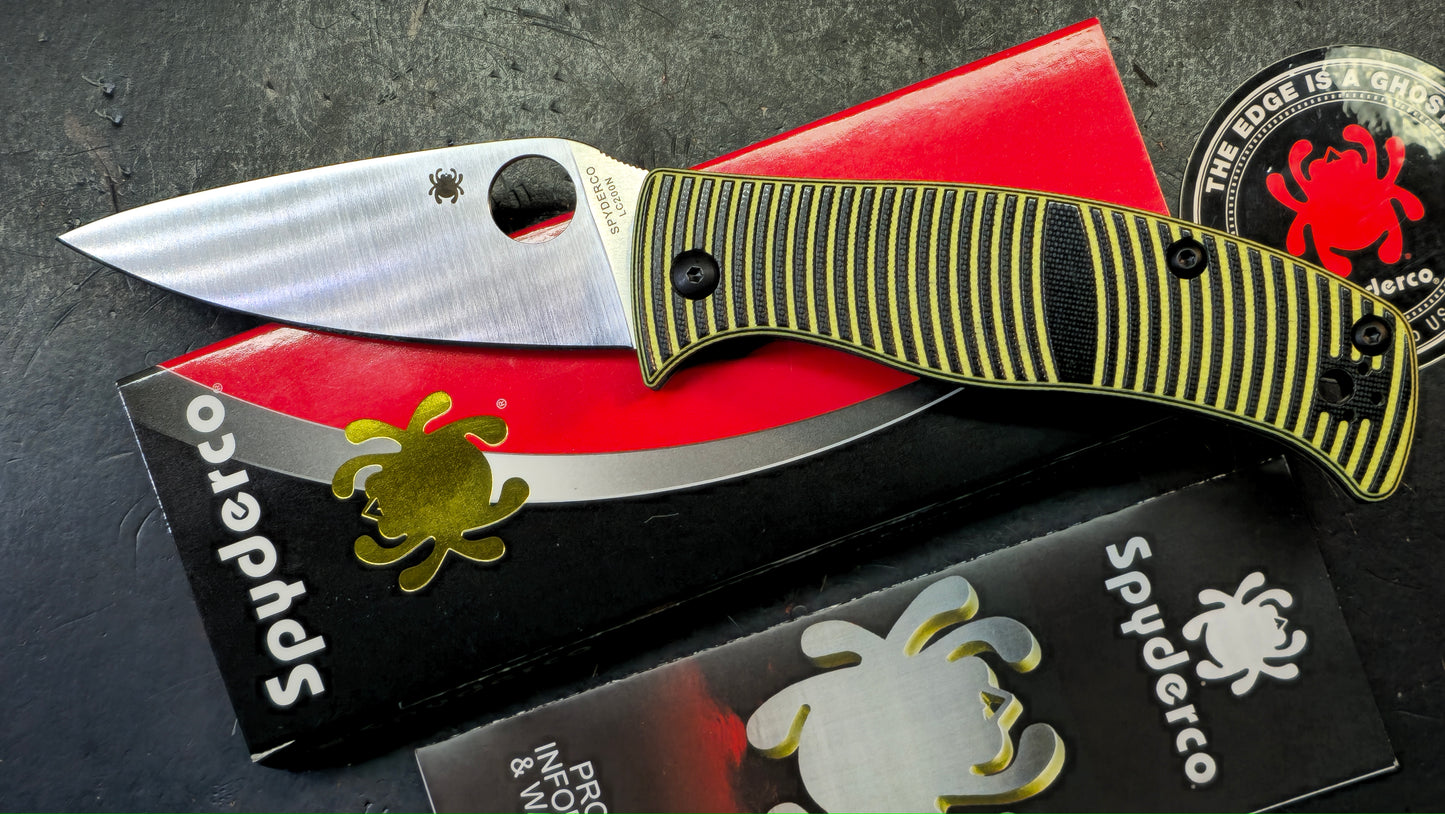 Spyderco Caribbean G-10 Handle LC200N Blade