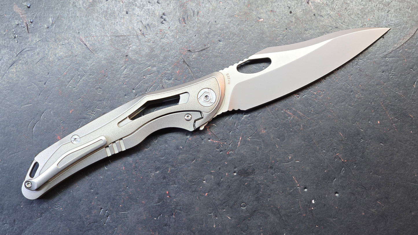 CH Knives Spear Titanium Handle S35VN Blade