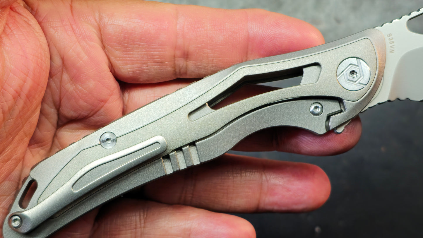 CH Knives Spear Titanium Handle S35VN Blade