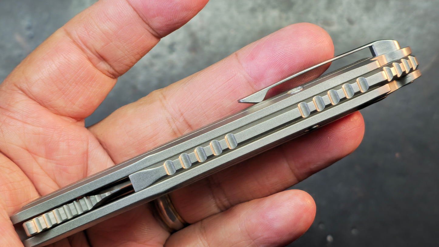 CH Knives Spear Titanium Handle S35VN Blade