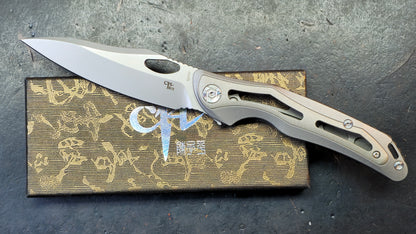 CH Knives Spear Titanium Handle S35VN Blade