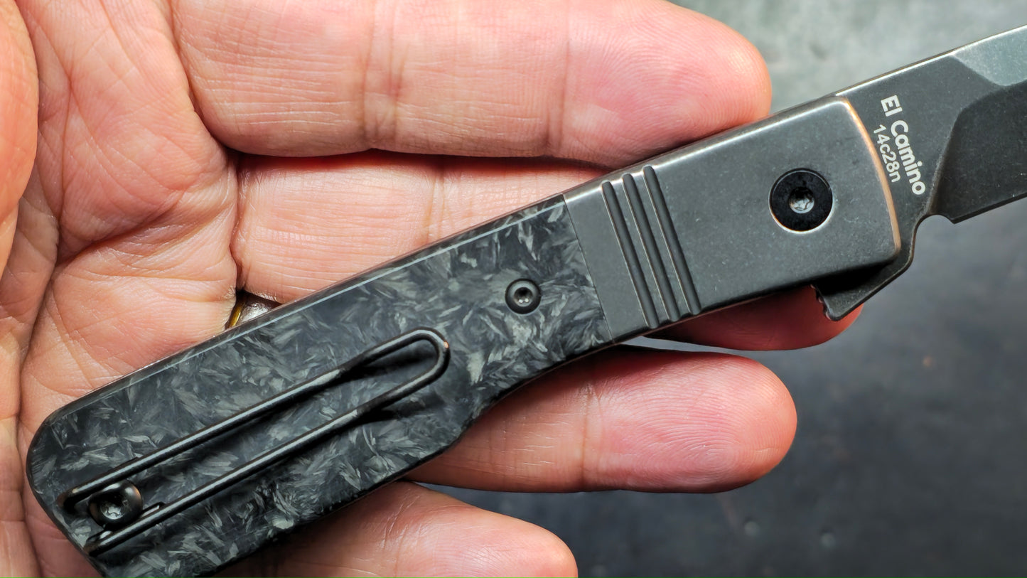 Finch Knives El Camino Carbon Fiber Handle 14c28n Blade