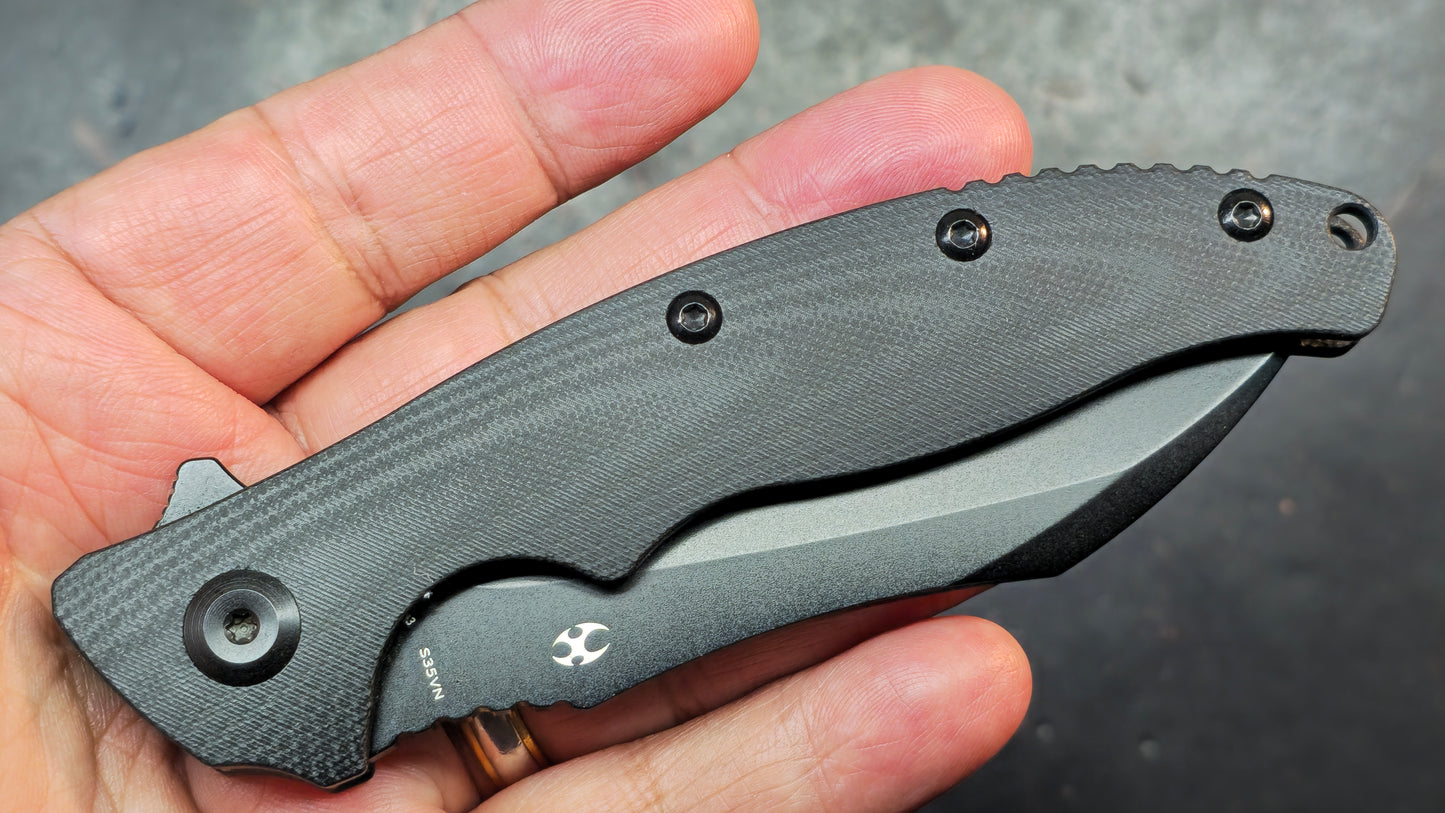 KANSEPT Copperhead Black G10 Handle Black Ti-coated S35VN Blade