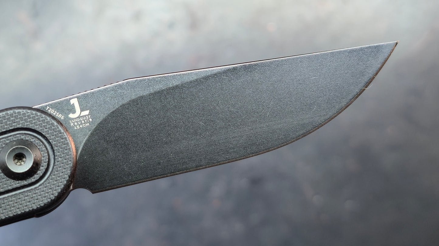 Kansept Knives Lundquist Reverie Black/Red G-10 154CM Blade