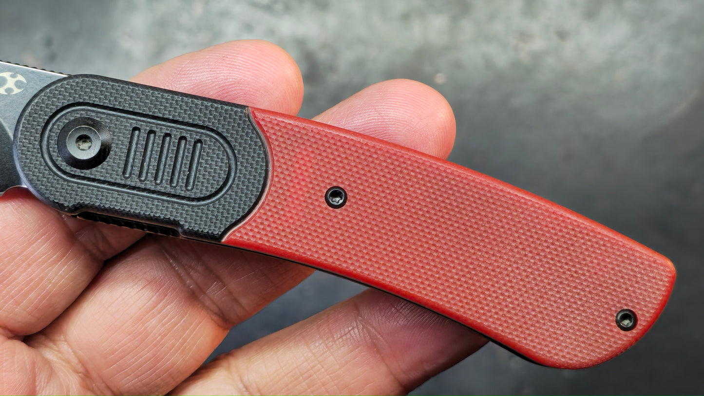 Kansept Knives Lundquist Reverie Black/Red G-10 154CM Blade