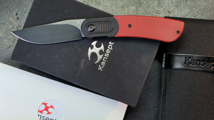 Kansept Knives Lundquist Reverie Black/Red G-10 154CM Blade