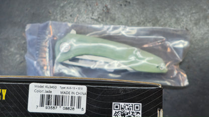 Kubey Merced Jade G10 Handle AUS-10 Blade