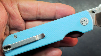 CJRB Nova Baby Blue G10 Handle AR-RPM9 Blade