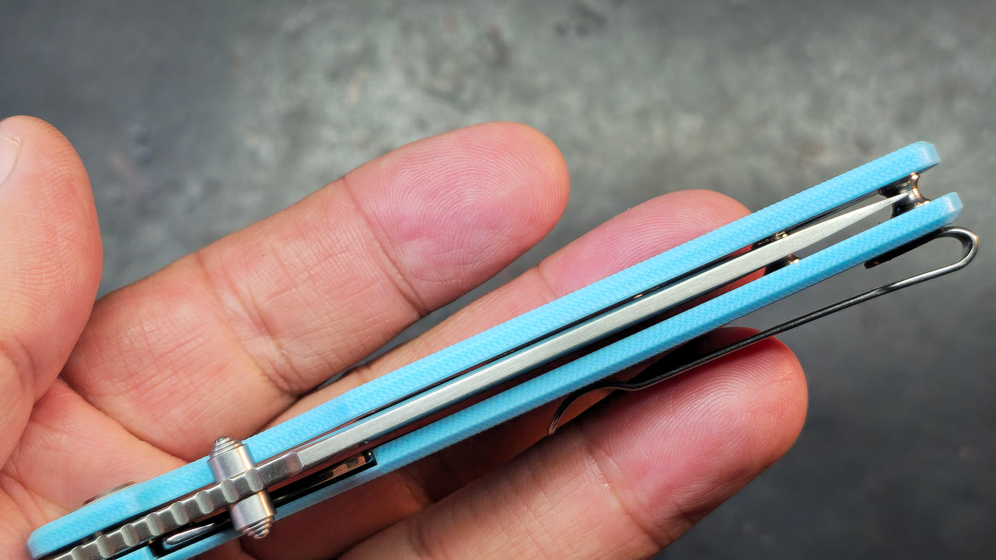 CJRB Nova Baby Blue G10 Handle AR-RPM9 Blade