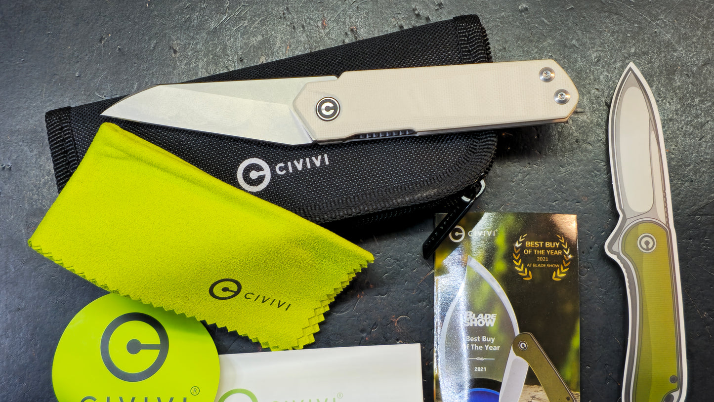 Civivi Ki-V Plus Black or White G10 Handle Nitro-V
