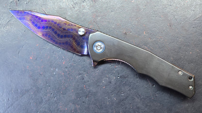 SixLeaf SL-81 Zirconium Handle Damascus Blade