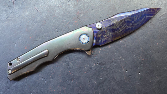 SixLeaf SL-81 Zirconium Handle Damascus Blade