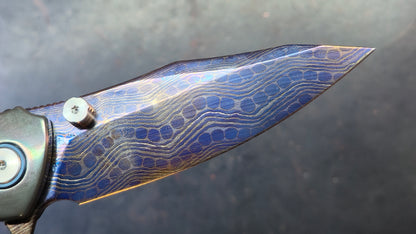 SixLeaf SL-81 Zirconium Handle Damascus Blade