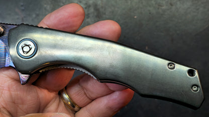 SixLeaf SL-81 Zirconium Handle Damascus Blade