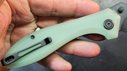 Kubey Ruckus Linerlock Orange or Jade G-10 Handle Aus-10 Blade