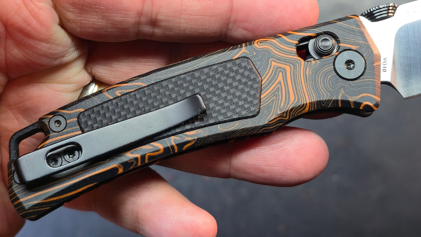LAND 842B Gimascus(G10)/CF Handle VG-10 Blade