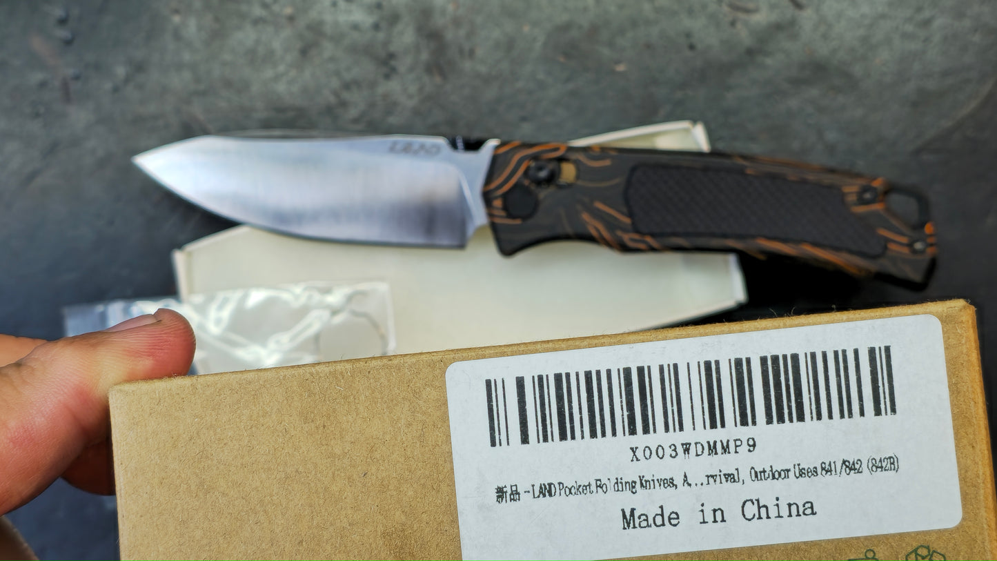 LAND 842B Gimascus(G10)/CF Handle VG-10 Blade