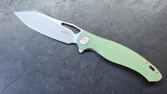 Kubey Drake Linerlock Jade G-10 Aus-10