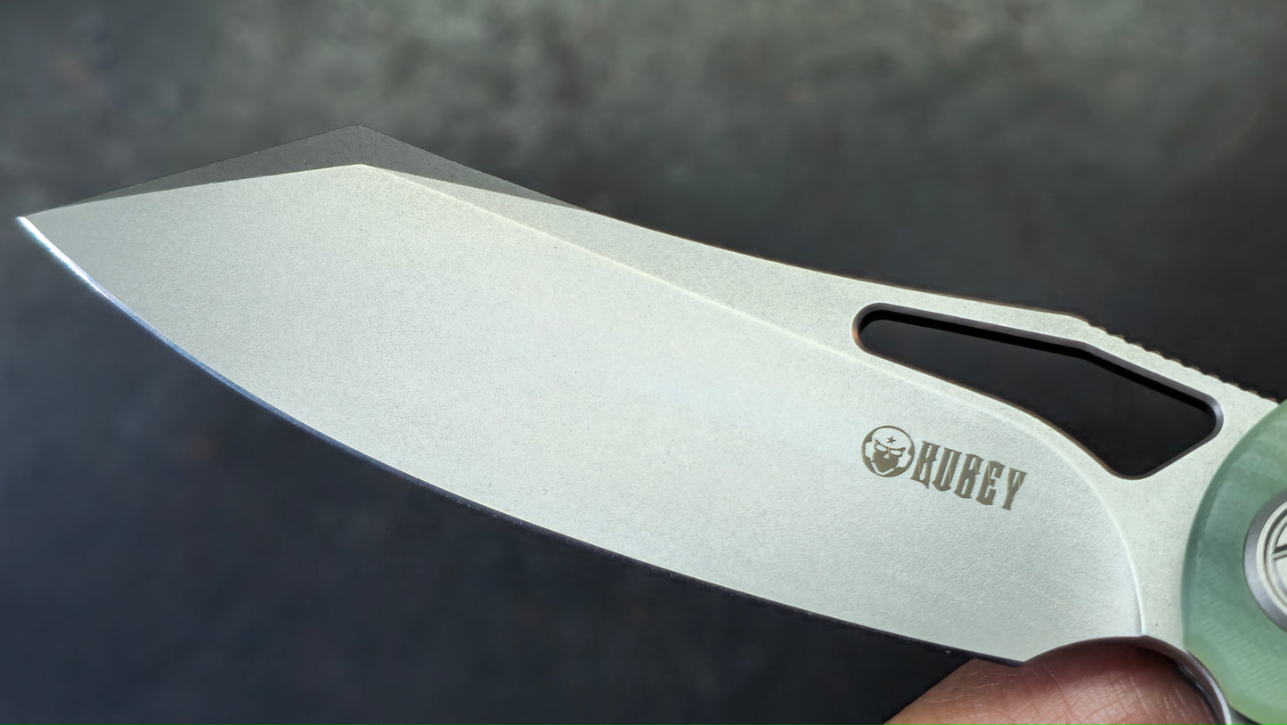 Kubey Drake Linerlock Jade G-10 Aus-10