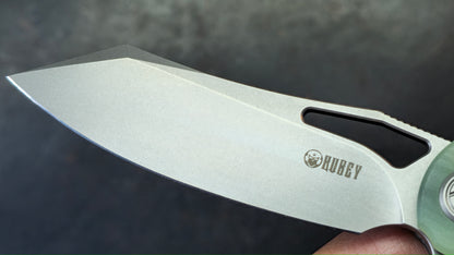 Kubey Drake Linerlock Jade G-10 Aus-10