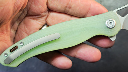 Kubey Drake Linerlock Jade G-10 Aus-10