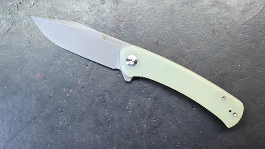 SENCUT Snap Liner Lock Knife Natural G-10 Handle 9CR18MOV Blade