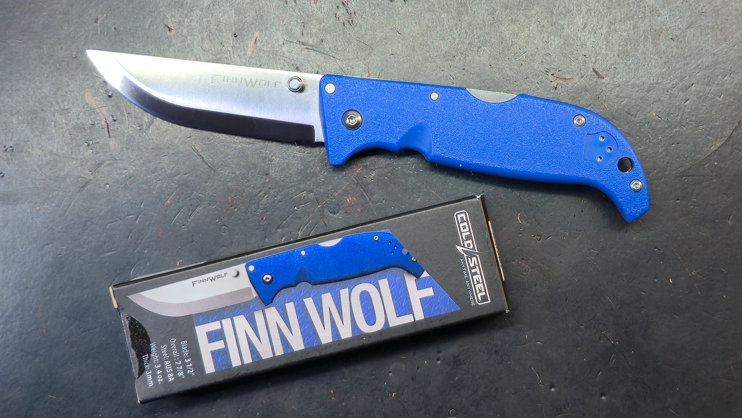 Cold Steel Finn Wolf Knife Blue Griv-Ex Handle Aus-8 Blade