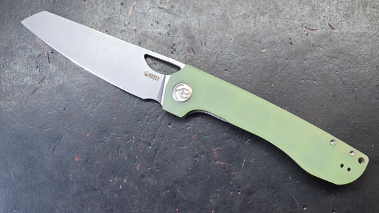 Kubey Elang Liner Lock Folding Jade G10 Handle AUS-10 Blade