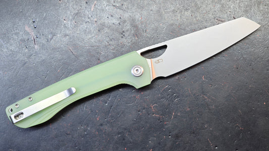 Kubey Elang Liner Lock Folding Jade G10 Handle AUS-10 Blade