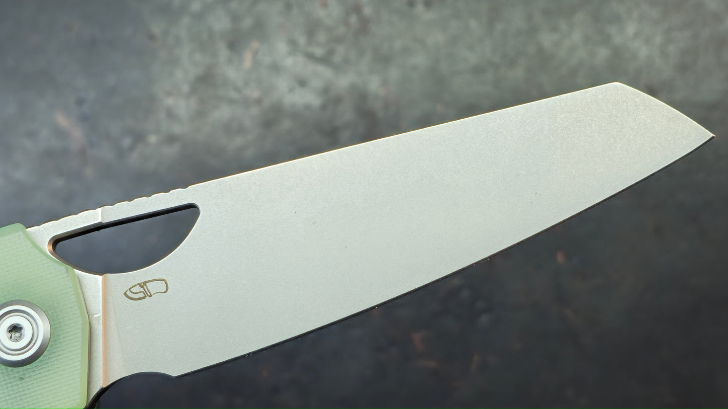 Kubey Elang Liner Lock Folding Jade G10 Handle AUS-10 Blade