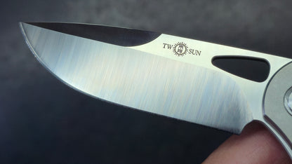 TWOSUN TS384 Titanium Handle M390 Blade