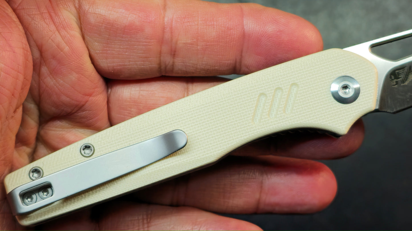 Civivi Guile Off White G10 Handle 14C28N Blade