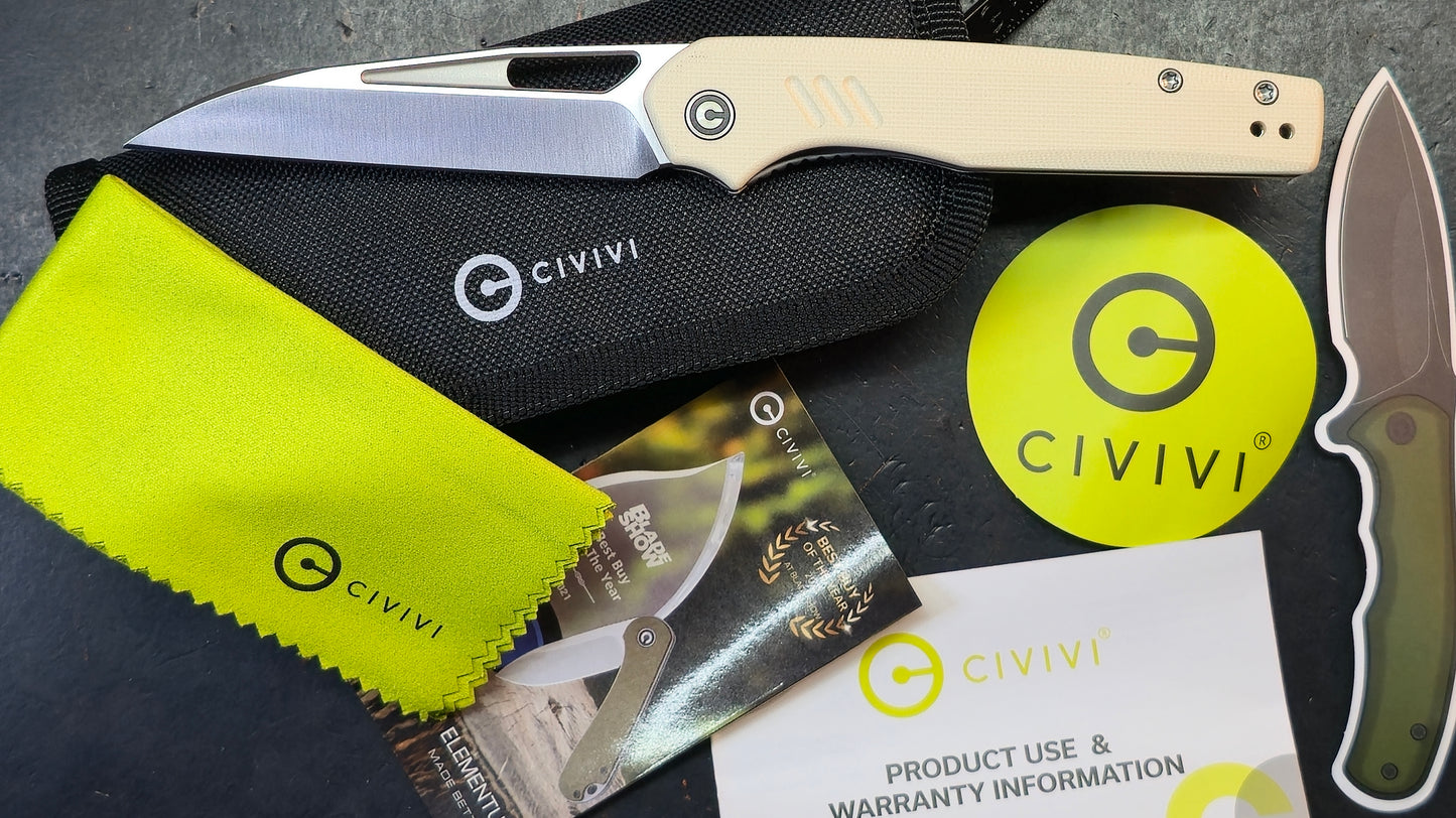 Civivi Guile Off White G10 Handle 14C28N Blade