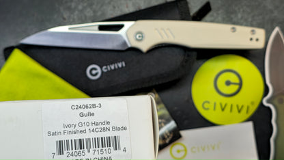 Civivi Guile Off White G10 Handle 14C28N Blade