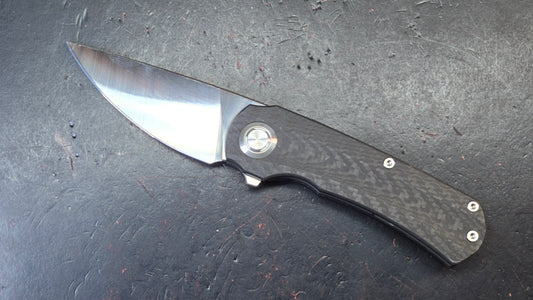 TWOSUN TS243 Titanium / Carbon Fiber Handle 14C28N Blade