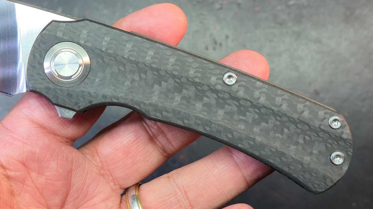 TWOSUN TS243 Titanium / Carbon Fiber Handle YJ01-V1 Blade