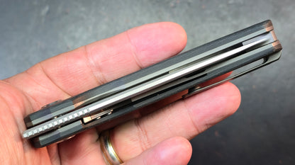TWOSUN TS243 Titanium / Carbon Fiber Handle YJ01-V1 Blade