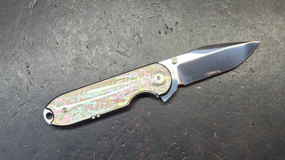 QSP Nebula Mother of Pearl Handle 14C28N mirror polished blade