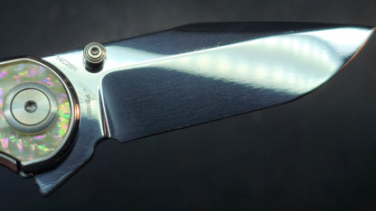 QSP Nebula Mother of Pearl Handle 14C28N mirror polished blade